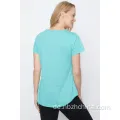 Damen lässiger Sommer Kurzarm gedrucktes T-Shirt